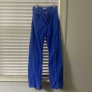 Zara wide leg blue curdory pants. Size 6